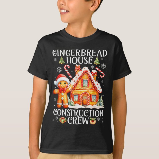 Camiseta Baking Gingerbread House Construction Crew Christm (Anverso)