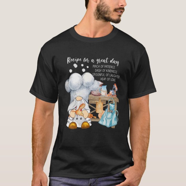 Camiseta Baking Gnome Aovers Chef Cute Gnomes Cita Graciosa (Anverso)