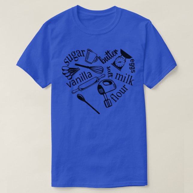 Camiseta Baking Heart Baking Time Chef Gift Baking Lover Ba (Diseño del anverso)