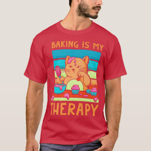 Camiseta Baking Is My Therapy Bakers Funny Baking Lovers Ba