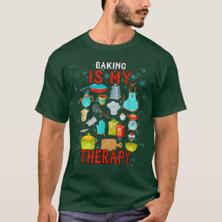 Camiseta Baking is My Therapy Humor Graphic