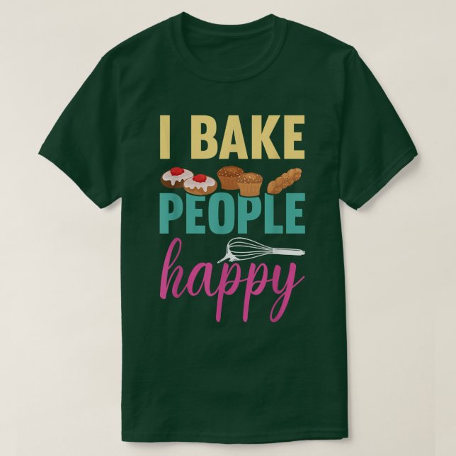 Camiseta Baking Lover Funny Chef Cake Baker I Bake People H (Diseño del anverso)