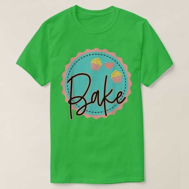 Camiseta Baking Lover Pasta Chef Baker Cupcakes Pan Pastel (Diseño del anverso)