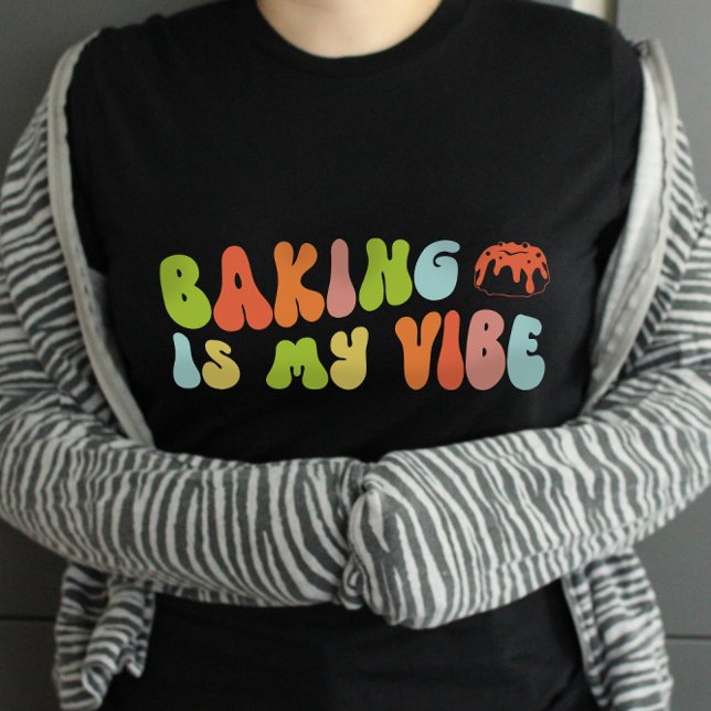 Camiseta Baking Retro Groovy Es Mi Tee De Vibaje, Baker (Subido por el creador)