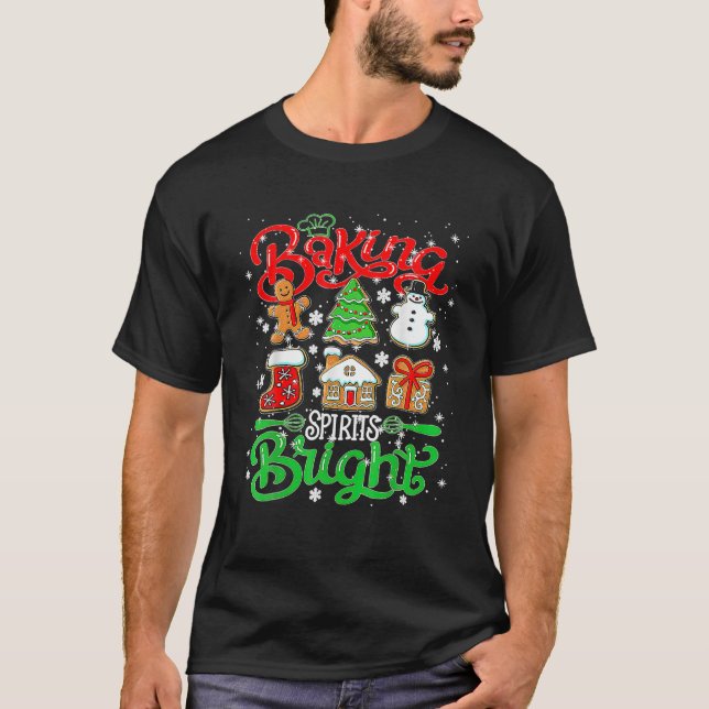 Camiseta Baking Spirit Bright Donut Christmas Tree Funny Xm (Anverso)