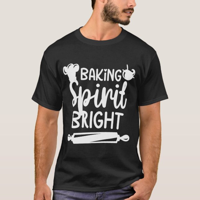 Camiseta Baking Spirit Brillantes Navidades de feriado de G (Anverso)