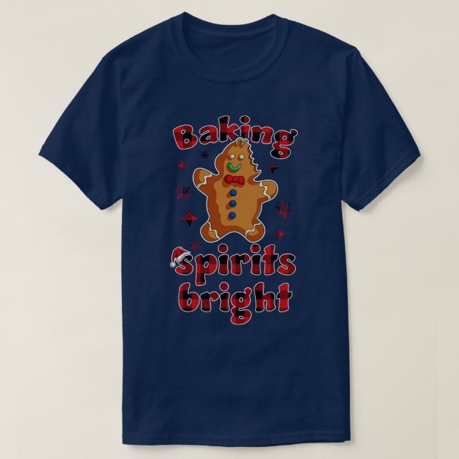Camiseta Baking Spirit Navidades brillantes Funny Baker Paj (Diseño del anverso)
