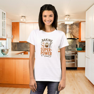 Camiseta Baking Supwerpower naranja marrón