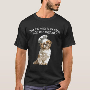 Camiseta Baking Y Shih Tzu Son Mis Navidades Terapéuticos