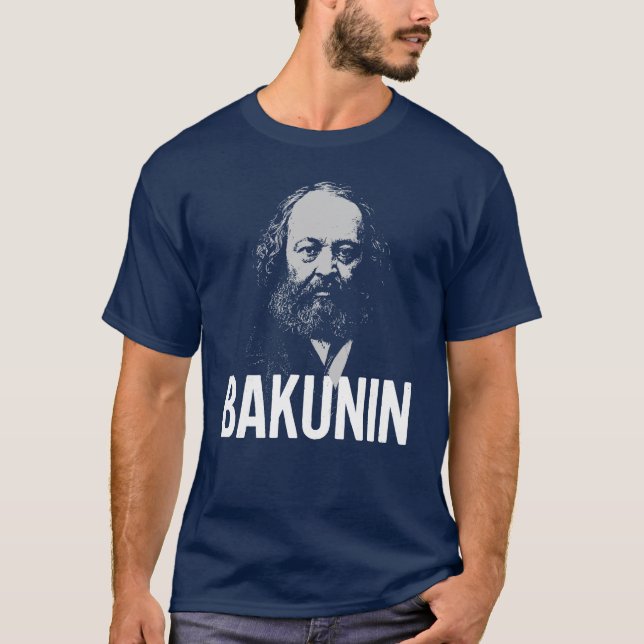 Camiseta Bakunin Portrait Bold Typography (Anverso)