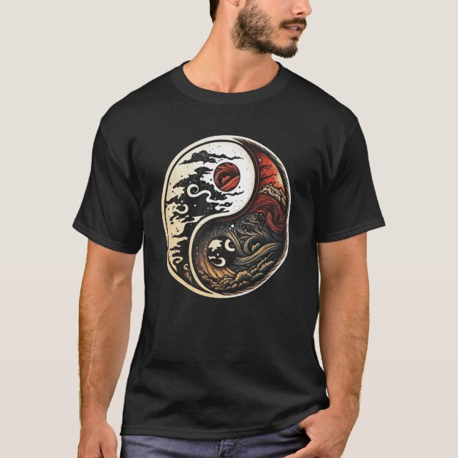 Camiseta Balance and Harmony Yin Yang Symbol Nature  3 (Anverso)