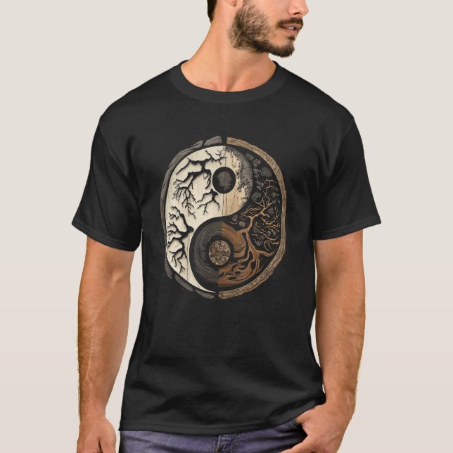 Camiseta Balance and Harmony Yin Yang Symbol Nature Forest (Anverso)