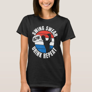 Camiseta Balance Insultar Beber Repetir Golfista Golf