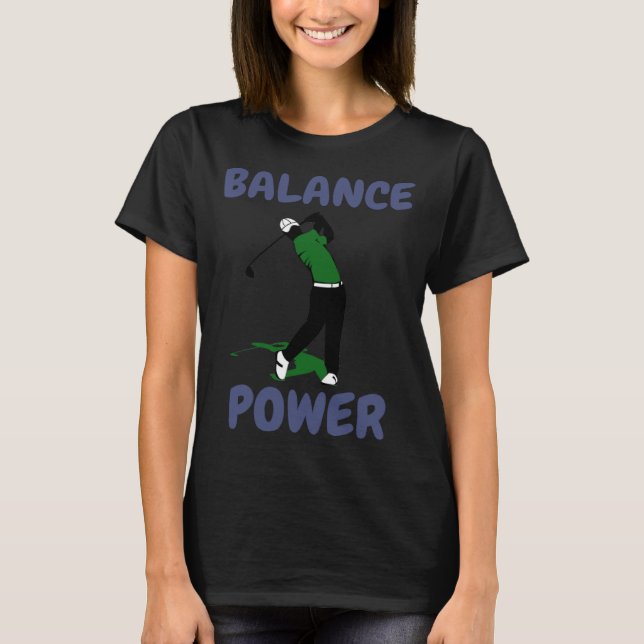 Camiseta Balance over Power Fun Golf (Anverso)