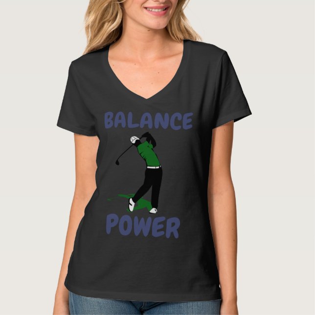 Camiseta Balance over Power Fun Golf (Anverso)