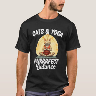 Camiseta Balance perfecto de gatos de yoga
