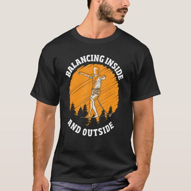 Camiseta Balanceo Dentro Y Fuera De La Depresión Del Yoga (Anverso)