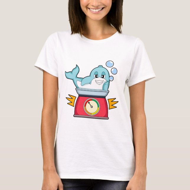 Camiseta Balanza de cocina de delfín (Anverso)