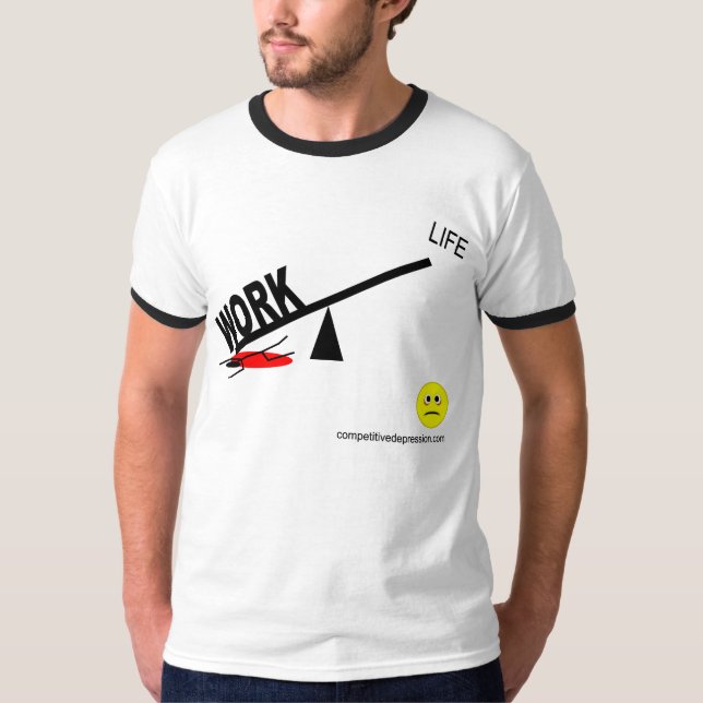 Camiseta balanza de la Trabajo-vida (Anverso)