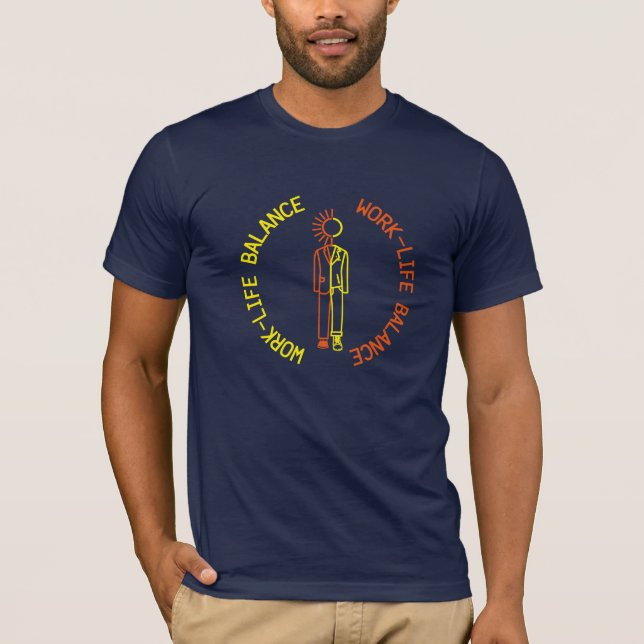 Camiseta balanza de la Trabajo-vida (Anverso)