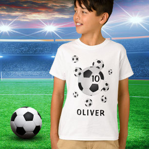 Camiseta Balas de fútbol edad deportiva, número de jugador