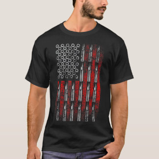 Camiseta Balas de la bandera estadounidense arremeten por d