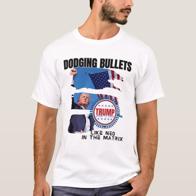 Camiseta Balas para perros Trump (Anverso)