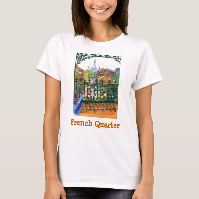 Camiseta Balcón del Barrio Francés, Barrio Francés (Anverso)