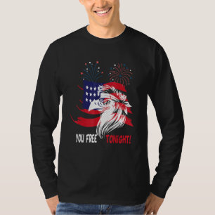 Camiseta Bald Eagle 4 De Julio Patriótico Mullet Bandera De