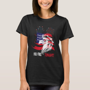 Camiseta Bald Eagle 4 De Julio Patriótico Mullet Bandera De