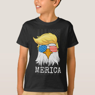 Camiseta Bald Eagle 4 De Julio Trump Bandera Estadounidense