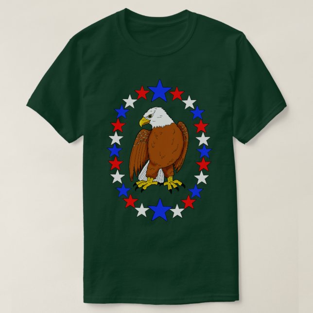 Camiseta Bald Eagle 4th of July (Diseño del anverso)