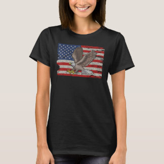 Camiseta Bald Eagle American Flag Patroic 4th of July Men W