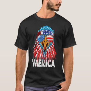 Camiseta Bald Eagle Bandera Estadounidense Merica Feliz 4 D