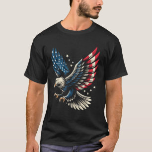 Camiseta Bald Eagle Bandera Patriótica Estadounidense 4 De 