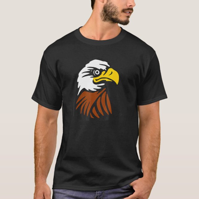Camiseta Bald Eagle Estadounidense Patriótico (Anverso)