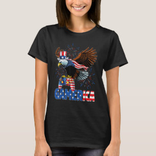 Camiseta Bald Eagle Gamerica Gamer Día de la Independencia 