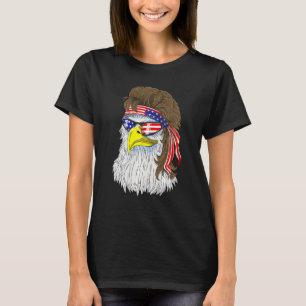 Camiseta Bald Eagle Mullet 4 De Julio Hombres Hombres Estad