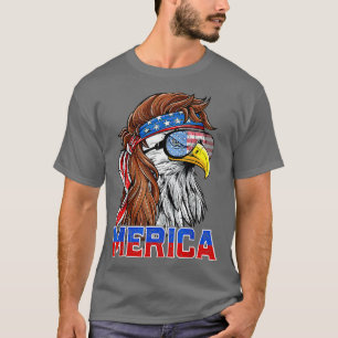 Camiseta Bald Eagle Mullet Bandera Americana Patriótica 4