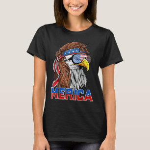 Camiseta Bald Eagle Mullet Bandera Americana Patriótica 4