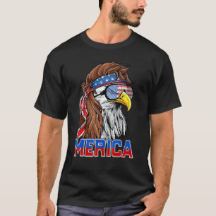 Camiseta Bald Eagle Mullet Bandera Americana Patriótica 4