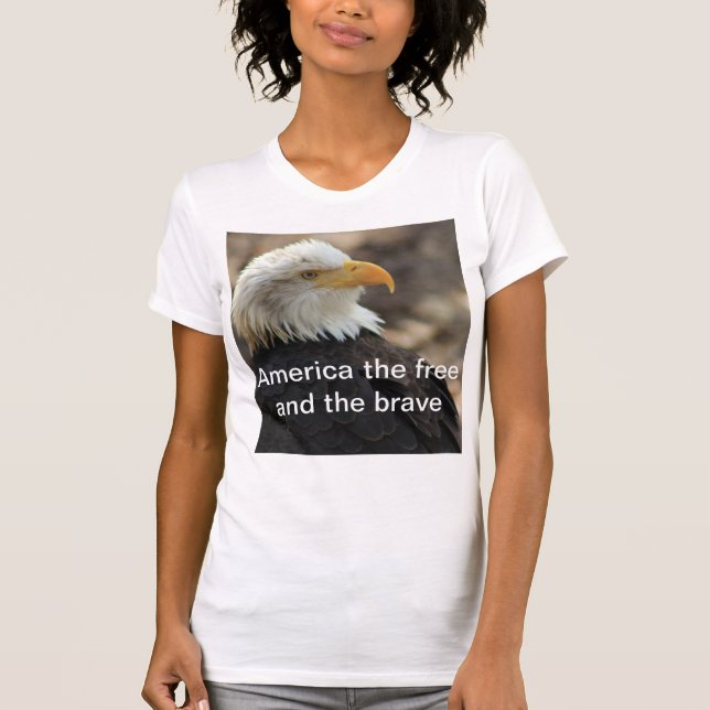 Camiseta Bald Eagle  T-shirt  THE FREE AND THE BRAVE (Anverso)