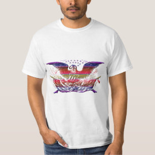 Camiseta Bald Eagle USA Bandera Americana Arte Patriótico