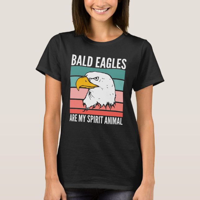 Camiseta Bald Eagles Are My Spirit Animal (Anverso)