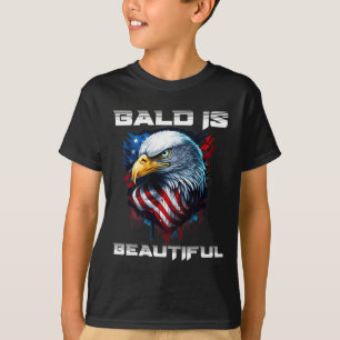Camiseta Bald Is Beautiful 4 De Julio Día De La Independenc