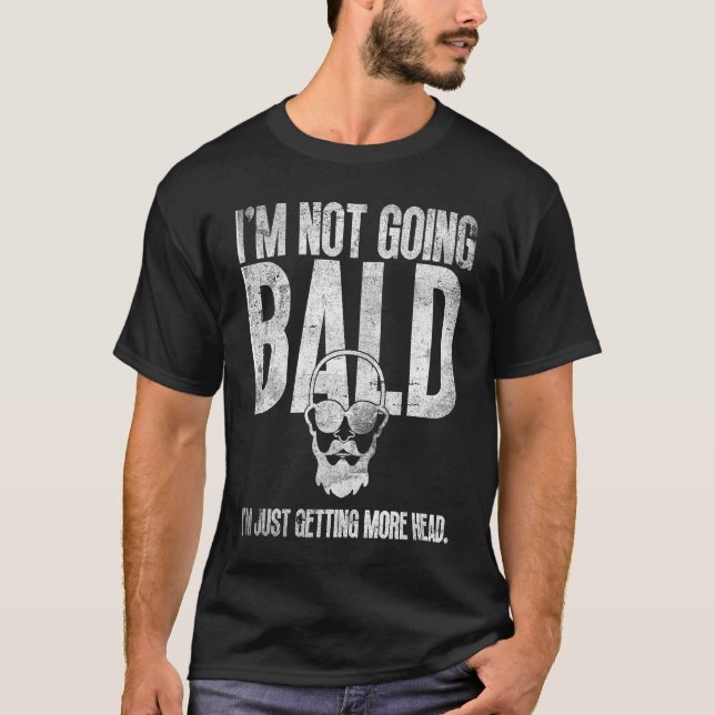 Camiseta Bald Men Beard Man Hair Loss Balding Dad Baldness  (Anverso)
