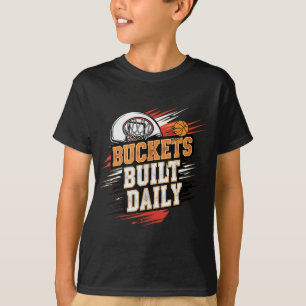 Camiseta Baldes Construido Diariamente Diseño de Motivación