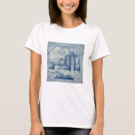 Camiseta Baldosa delgada que muestra un puente levadizo sob<br><div class="desc">Imagen:56463 Baldosa Delft que muestra un puente levadizo sobre un canal,  siglo XIX. Escuela Holandesa (siglo XIX). Colección Privada,  La Colección Stapleton. Arte,  Bella Artes.</div>