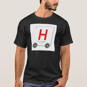 Camiseta Baldosa H. de fórmula hidrógeno con ruedas sobre e