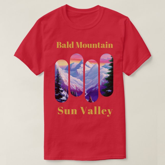 Camiseta Baldosa montaña de esquí valle del sol 4 (Diseño del anverso)